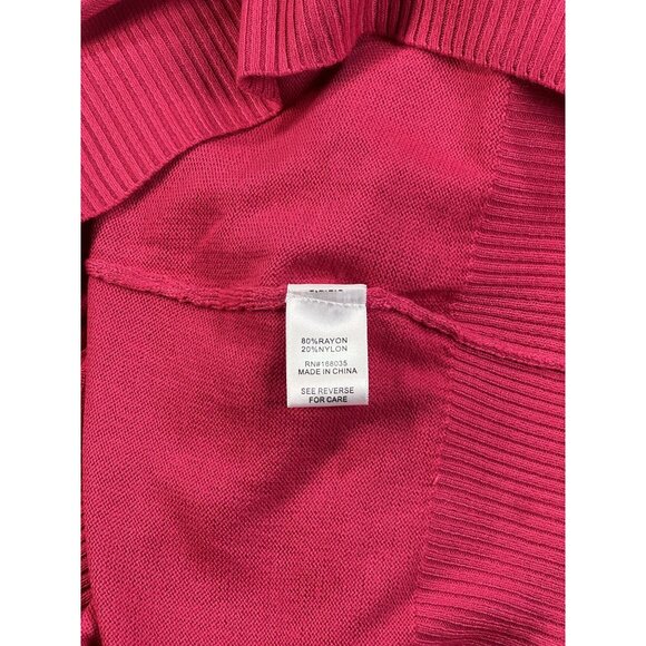 Tera Vera Womens XL Pink Sweater Rayon/Nylon Blend Crew Neck Long Sleeve Ribbed - Picture 8 of 8